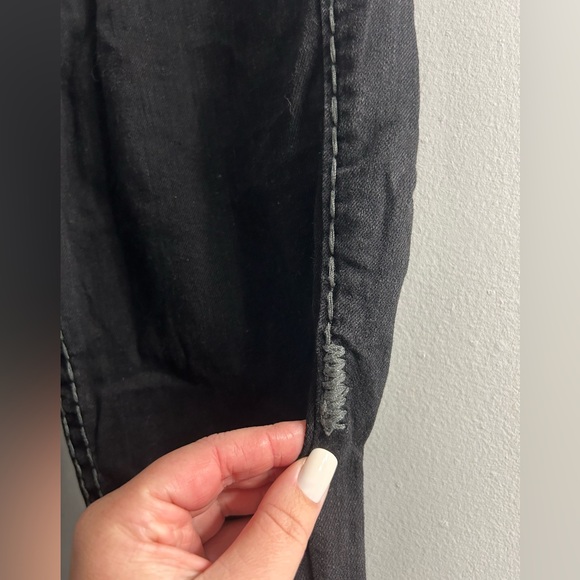 True Religion Jeans Stella Super T Black Skinny Lowrise Denims - Picture 10 of 13